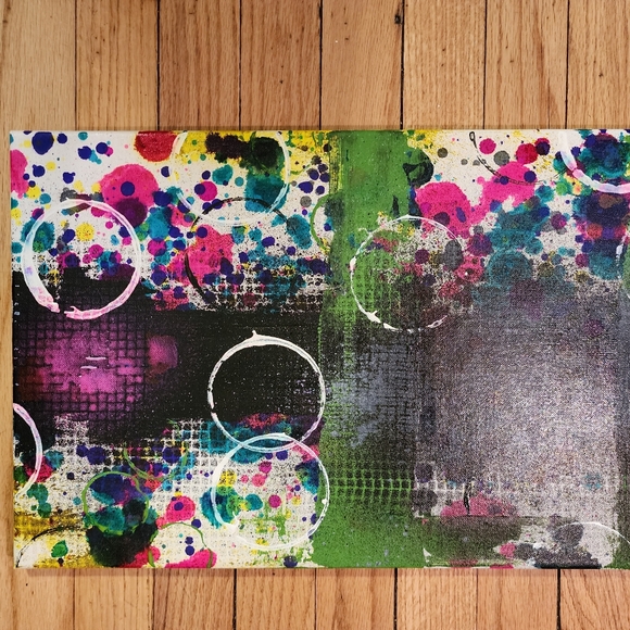 HANDCRAFTED Abstract Painting Artwork HANDPAINTED Bright Canvas Wall Art Decor - Picture 5 of 12